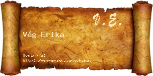 Vég Erika névjegykártya